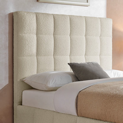 Della Ivory Boucle Bed Frame - Furniturezone