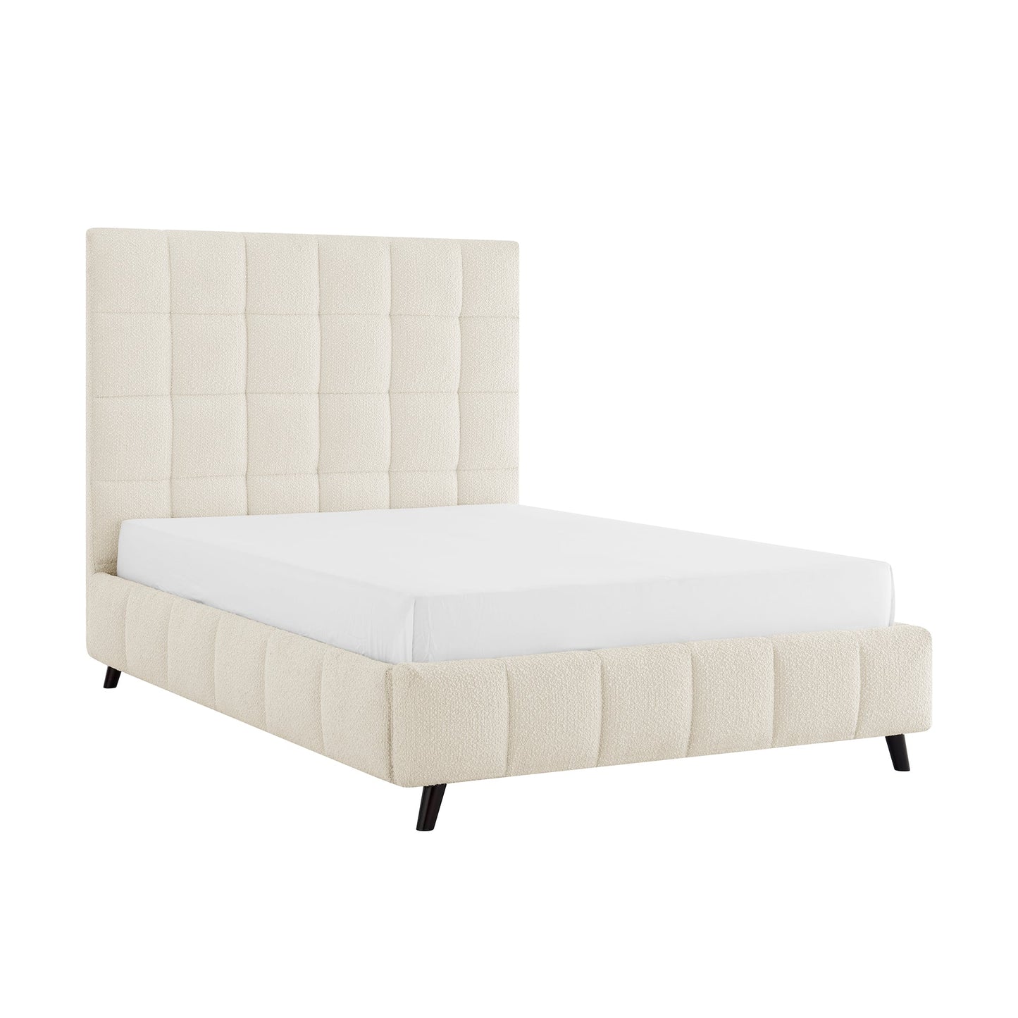 Della Ivory Boucle Bed Frame - Furniturezone