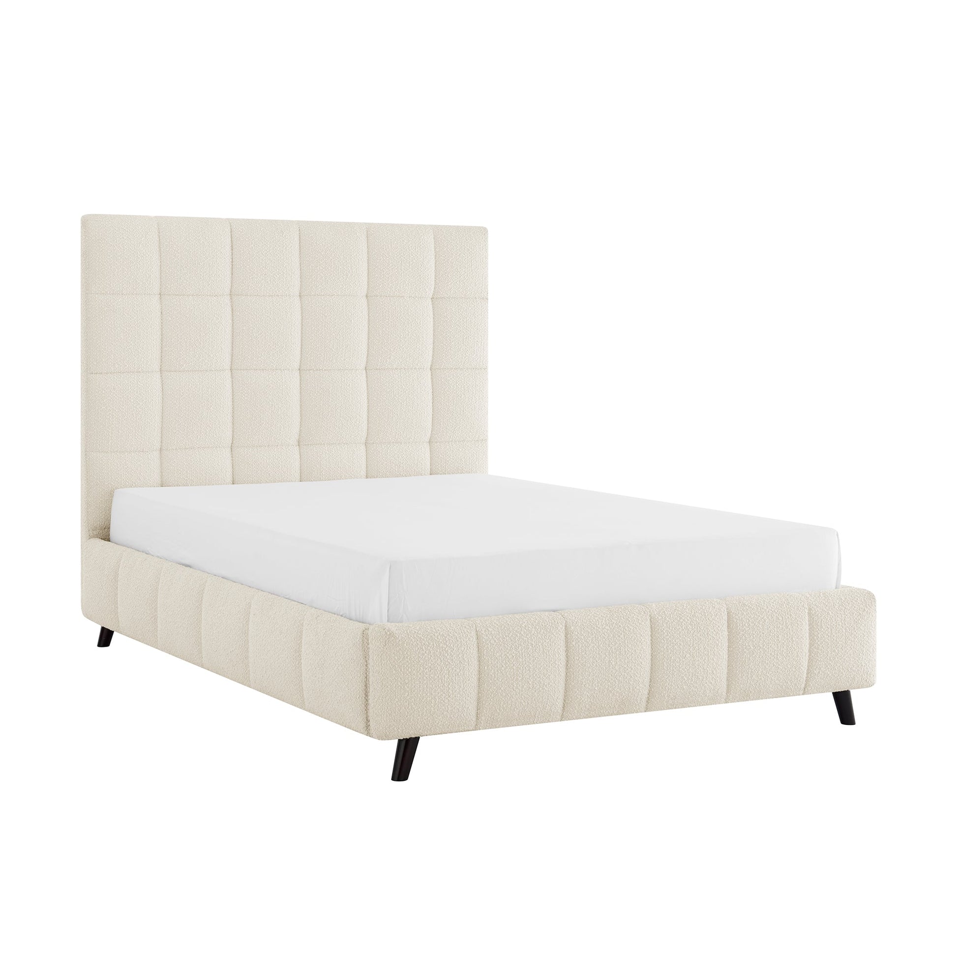 Della Ivory Boucle Bed Frame - Furniturezone