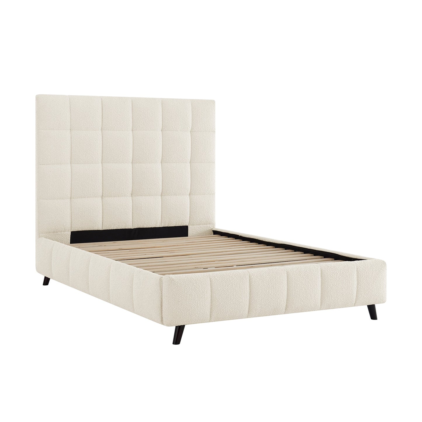 Della Ivory Boucle Bed Frame - Furniturezone