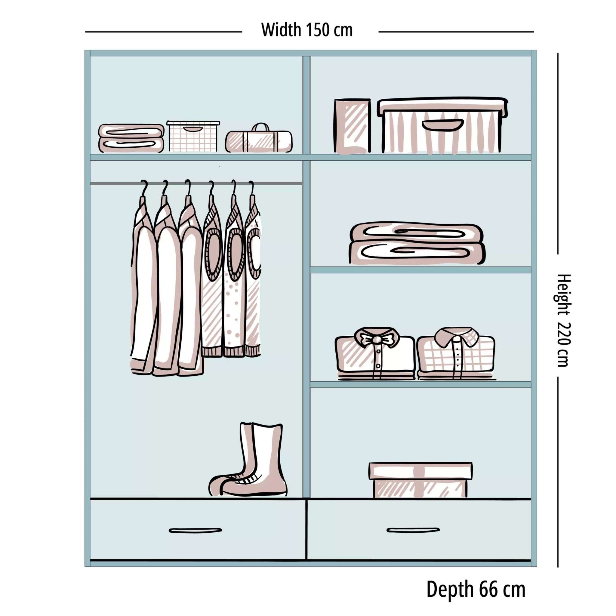 Delsie Sliding Wardrobe - Furniturezone