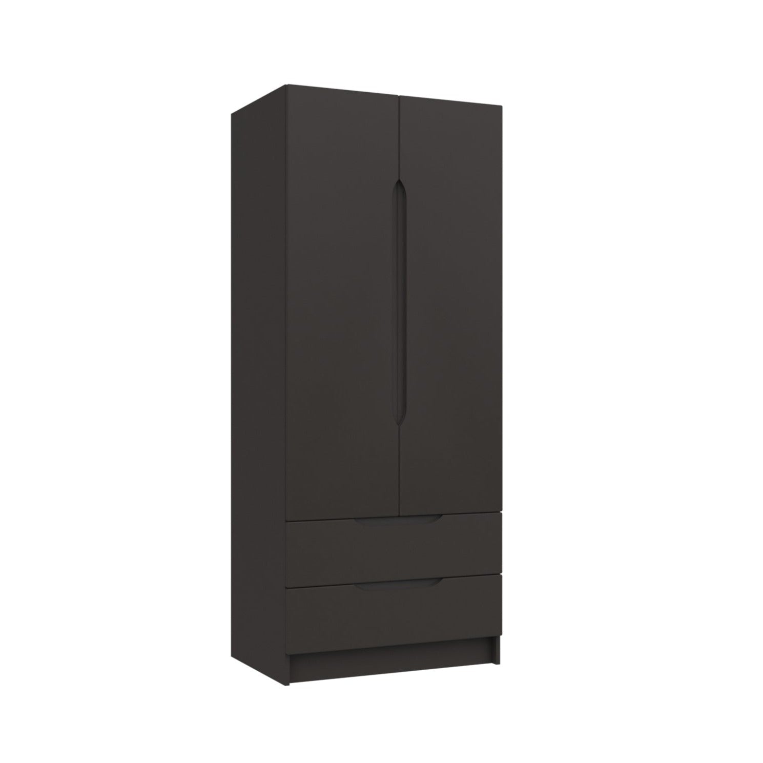 Derwent High Gloss 2 Door 2 Drawer Combi Wardrobe (Assembled) - Furniturezone