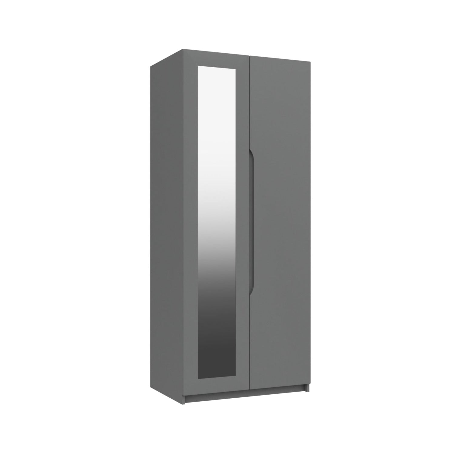 Derwent High Gloss 2 Door Mirrored Wardrobe (Assembled) - Furniturezone