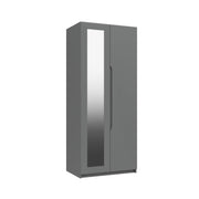 Derwent High Gloss 2 Door Mirrored Wardrobe (Assembled) - Furniturezone