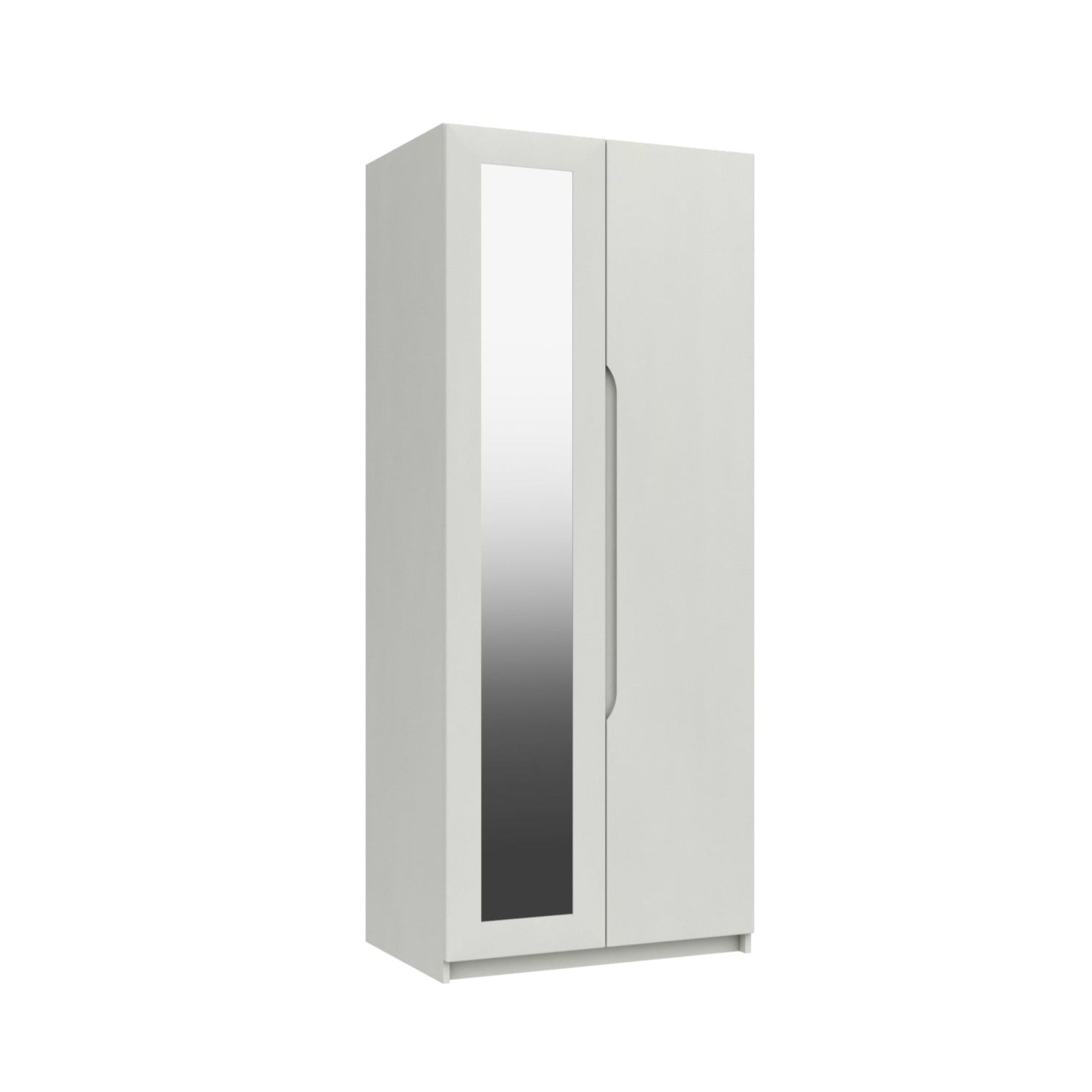 Derwent High Gloss 2 Door Mirrored Wardrobe (Assembled) - Furniturezone