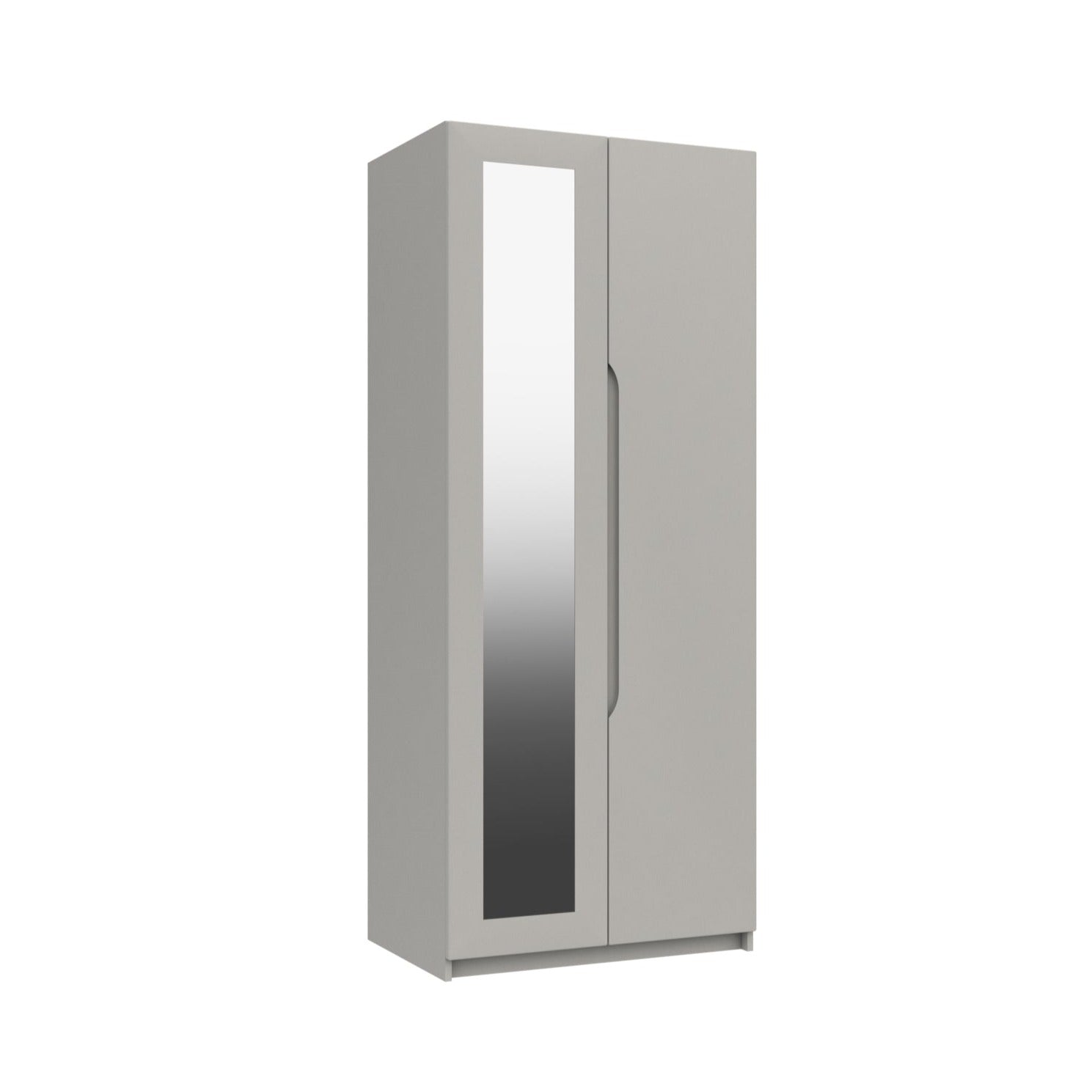 Derwent High Gloss 2 Door Mirrored Wardrobe (Assembled) - Furniturezone