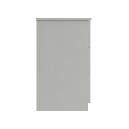 Derwent White High Gloss 3 Drawer Double Chest (Assembled) - Furniturezone