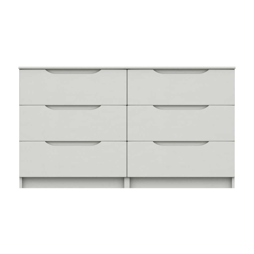 Derwent White High Gloss 3 Drawer Double Chest (Assembled) - Furniturezone