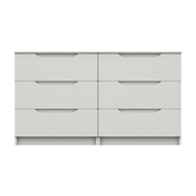 Derwent White High Gloss 3 Drawer Double Chest (Assembled) - Furniturezone