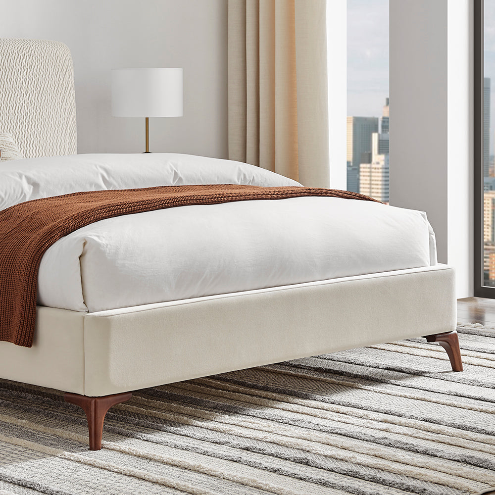 Santino Natural Fabric Bed Frame
