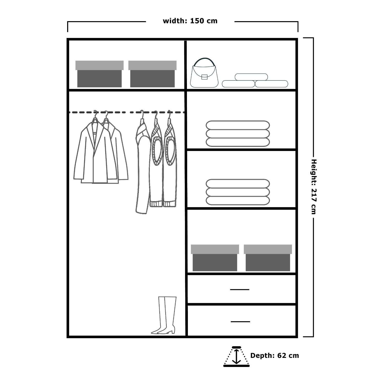 Doria Sliding Wardrobe - Furniturezone