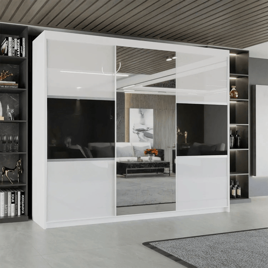 Doria Triple 250cm Sliding Wardrobe - Furniturezone