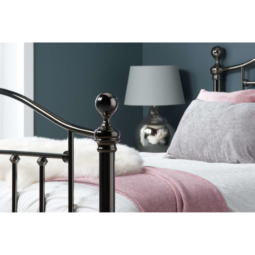 Dumont Black Nickel Bed Frame