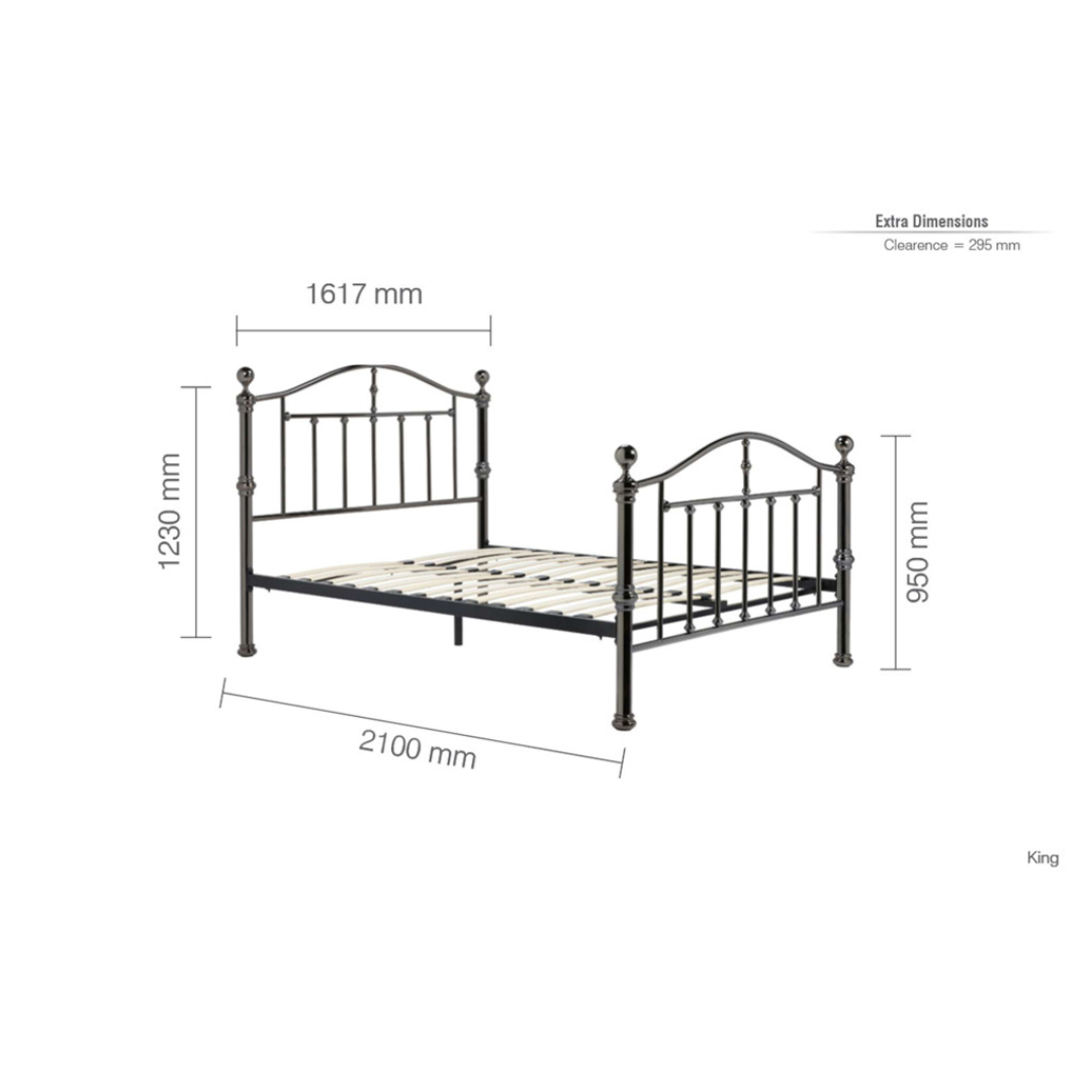 Dumont Black Nickel Bed Frame