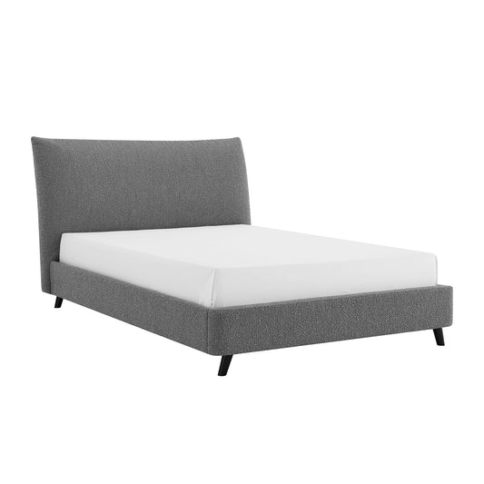 Florian Dove Grey Boucle Pillow Bed Frame - Furniturezone