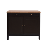 Gammel Black Oiled Wood Sideboard - Furniturezone