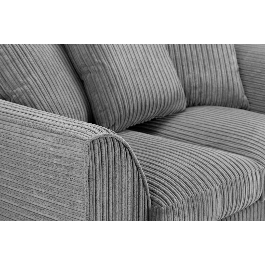 Harley Jumbo Sofa Grey Right Hand Facing Corner - Furniturezone