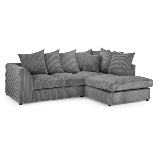 Harley Jumbo Sofa Grey Right Hand Facing Corner