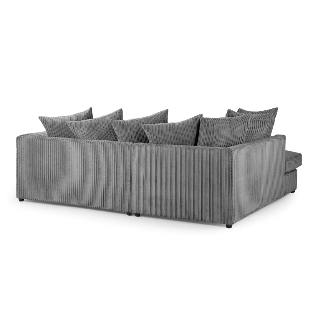 Harley Jumbo Sofa Grey Left Hand Facing Corner