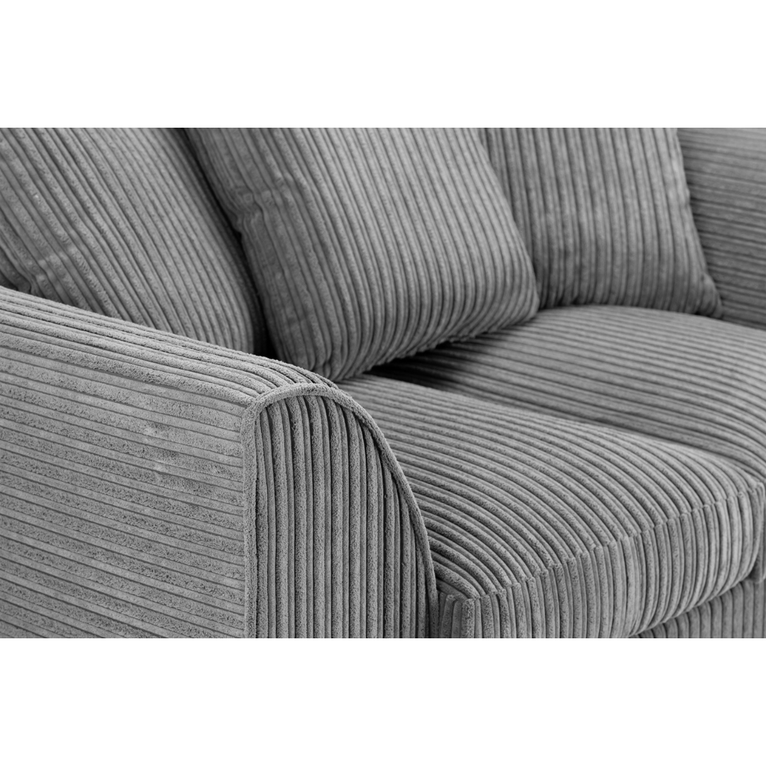 Harley Jumbo Sofa Grey Left Hand Facing Corner