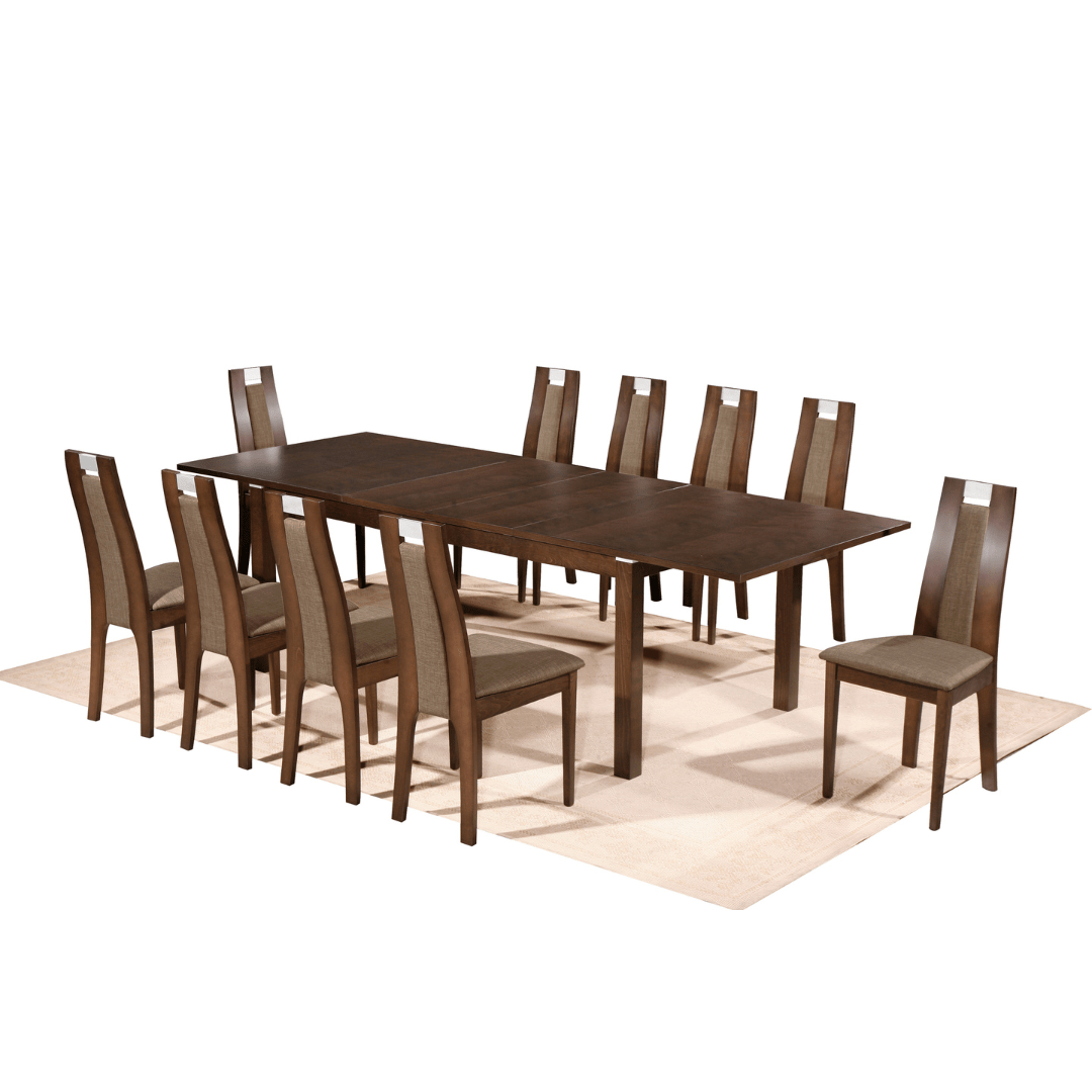 Leo Extendable 8 Chair Dining Table Set - Furniturezone