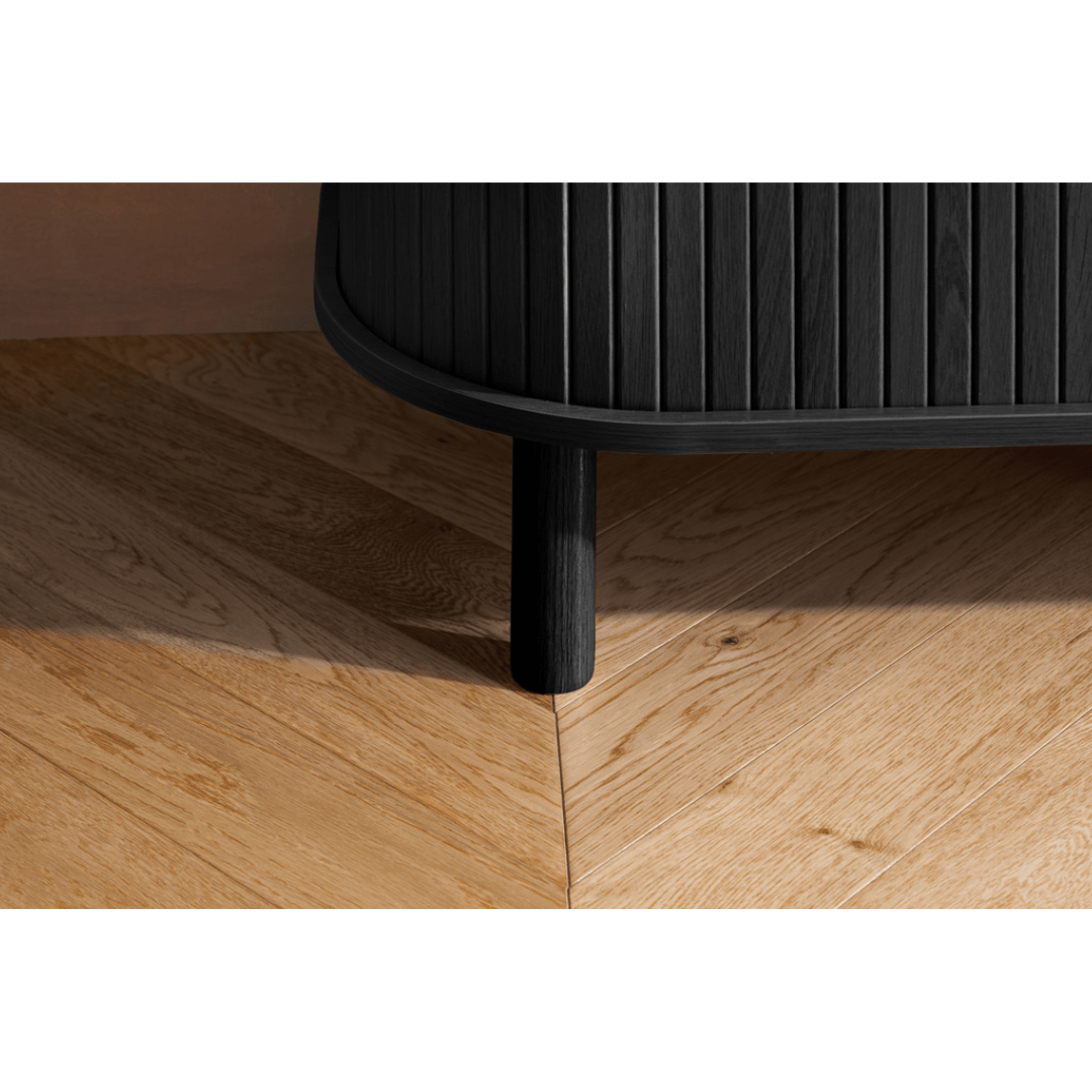 Lille Fluted Black Sideboard - Furniturezone