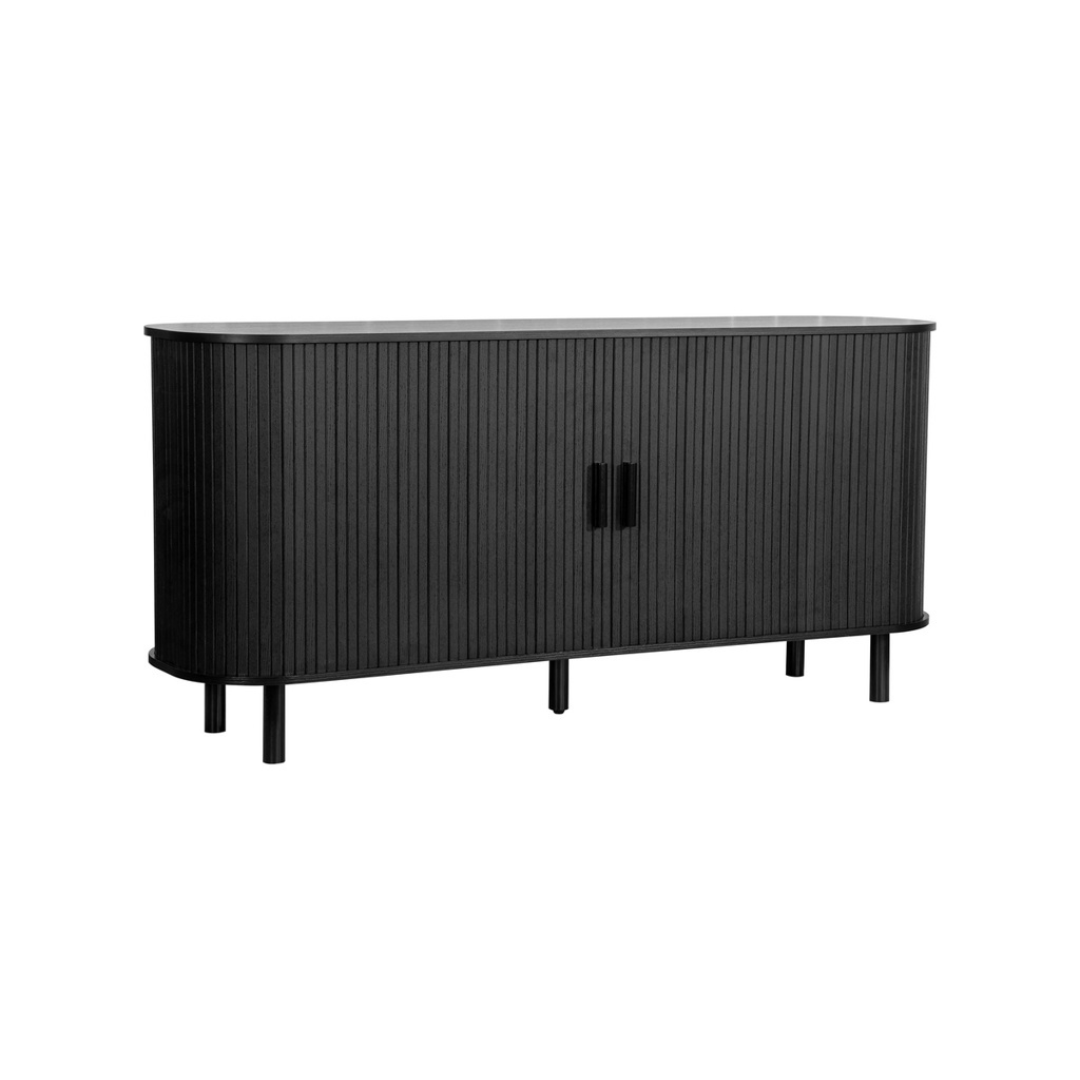 Lille Fluted Black Sideboard - Furniturezone