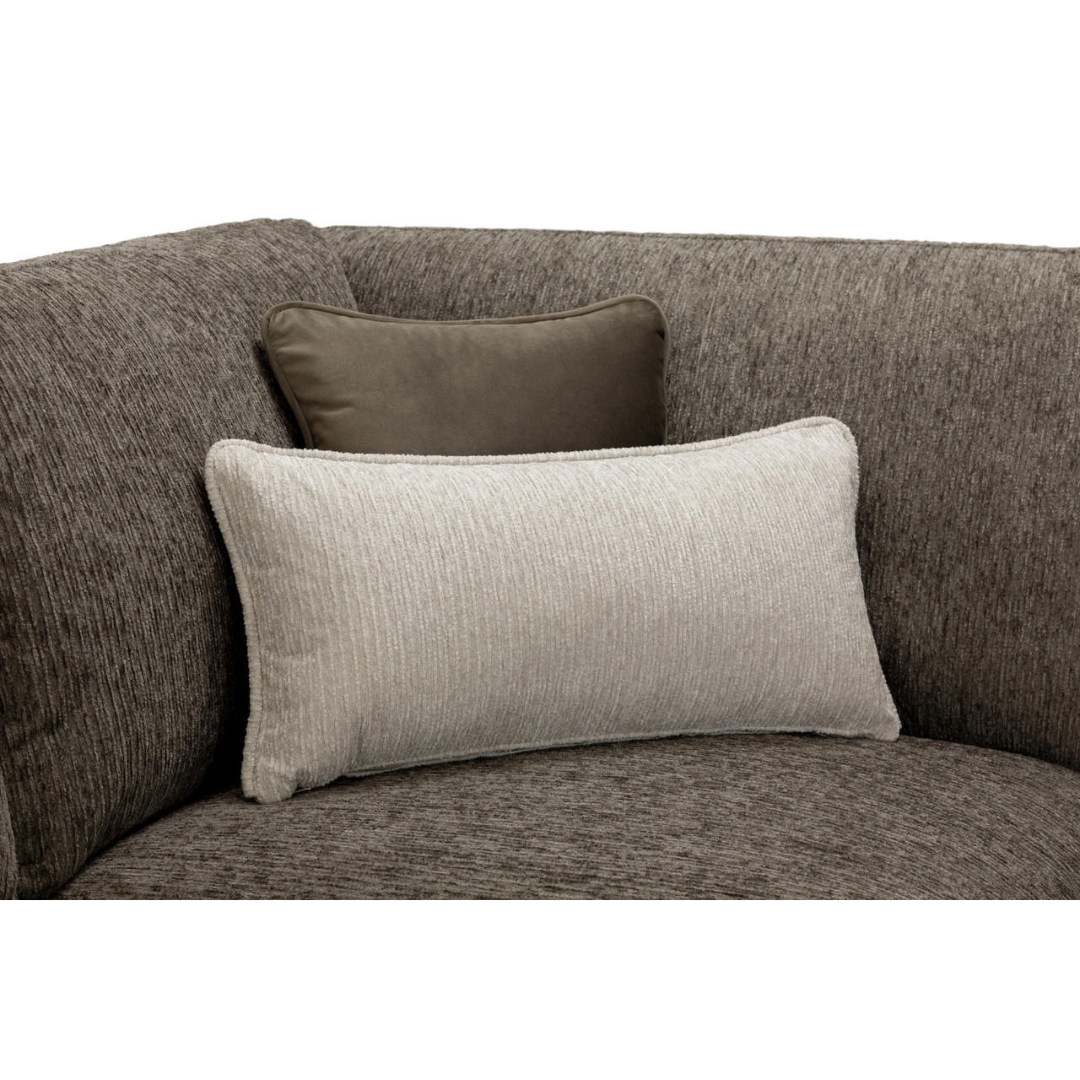 Naples Large Mocha Fabric Corner Sofa