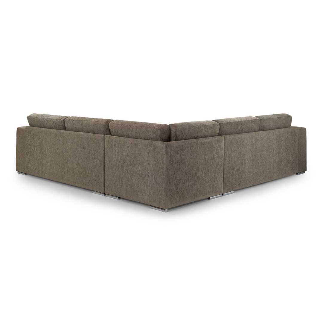 Naples Large Mocha Fabric Corner Sofa