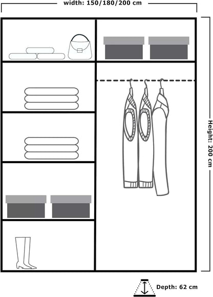 Neda Sliding Wardrobe - Furniturezone