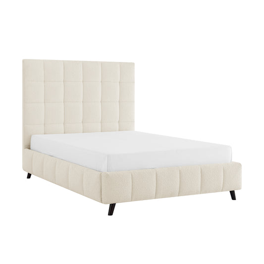 Della Ivory Boucle Bed Frame