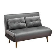 Pace Twin Click Clack Velvet Sofa Bed - Grey - Furniturezone