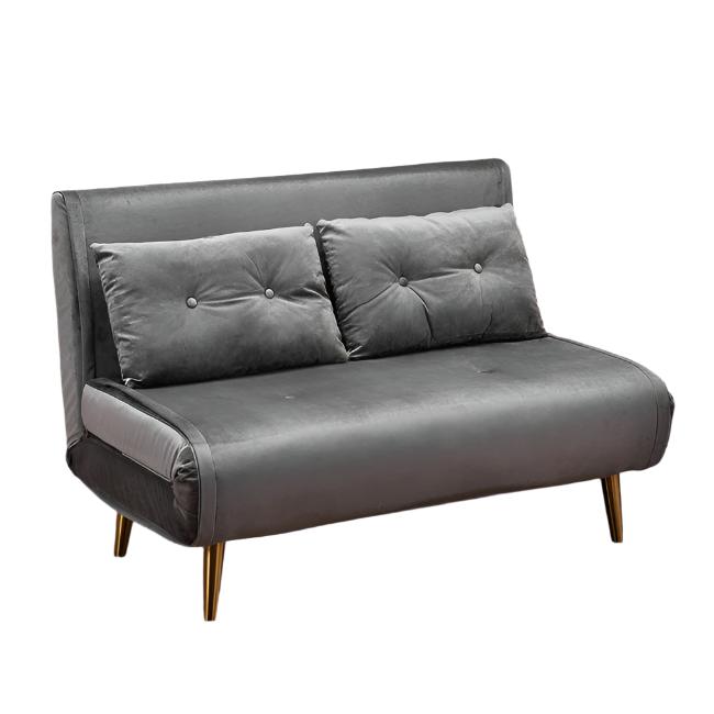 Pace Twin Click Clack Velvet Sofa Bed - Grey - Furniturezone