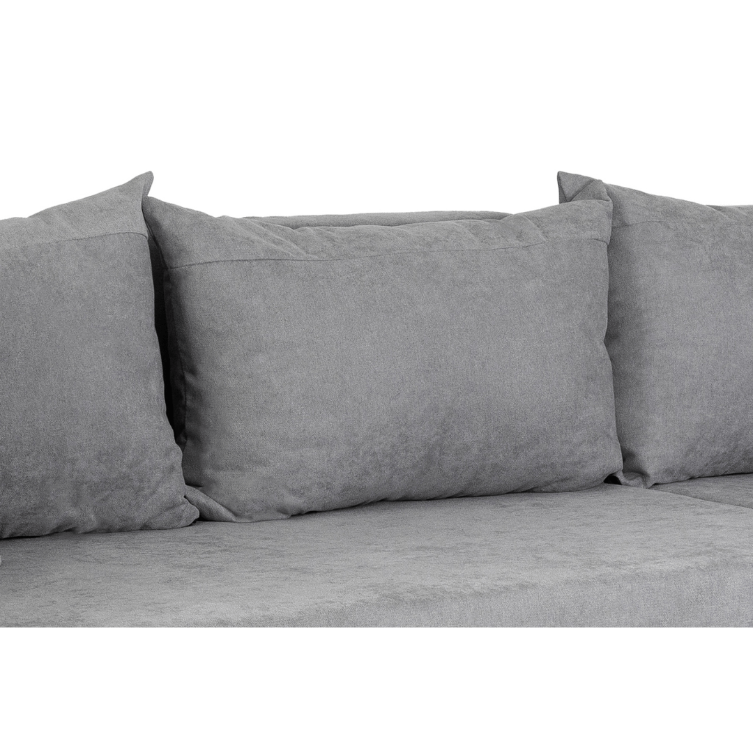 Pirlo Grey Fabric Universal Corner Sofa Bed - Furniturezone
