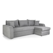 Pirlo Grey Fabric Universal Corner Sofa Bed - Furniturezone