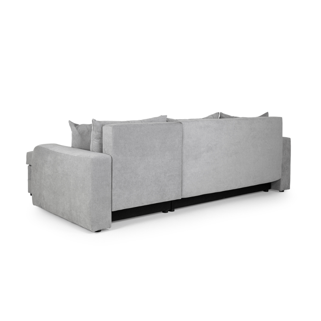 Pirlo Grey Fabric Universal Corner Sofa Bed - Furniturezone