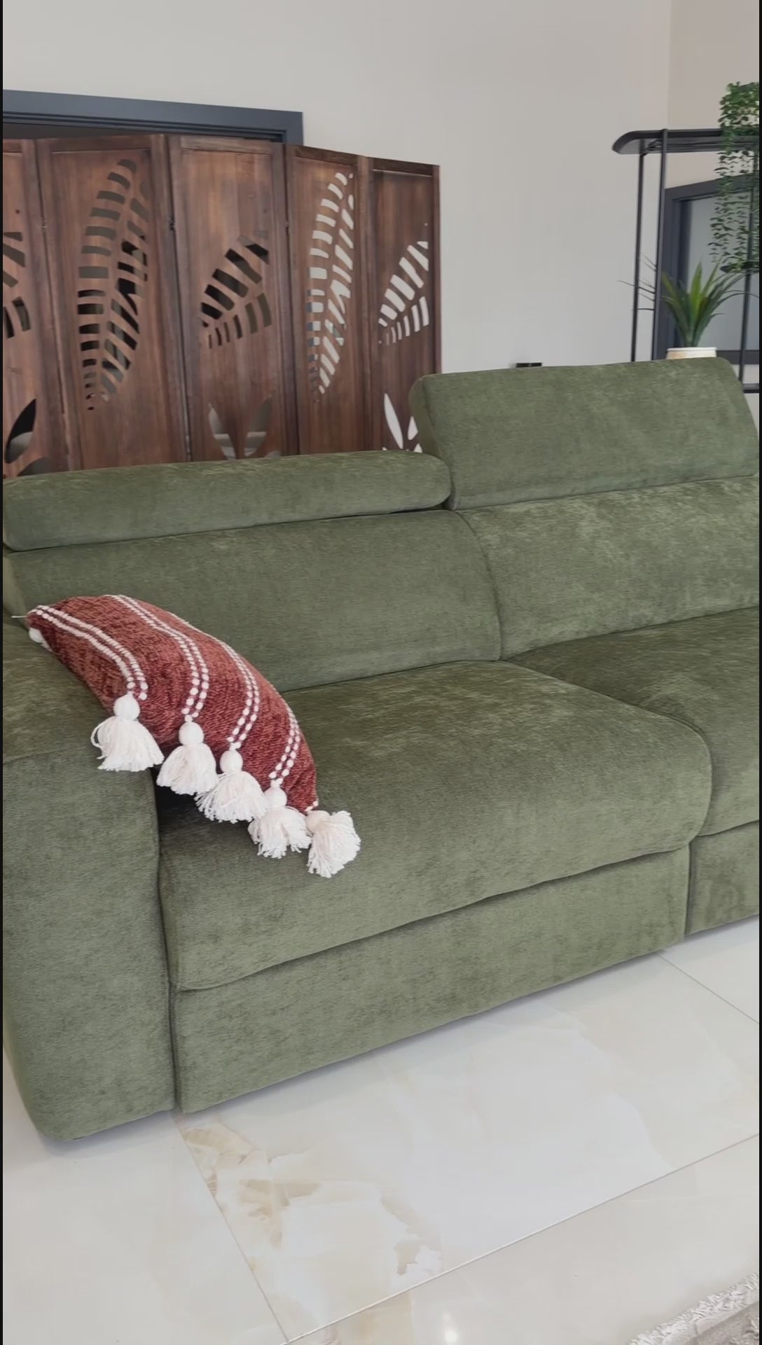 Load video: Clifton Green Electric Recliner Fabric Sofa Bed