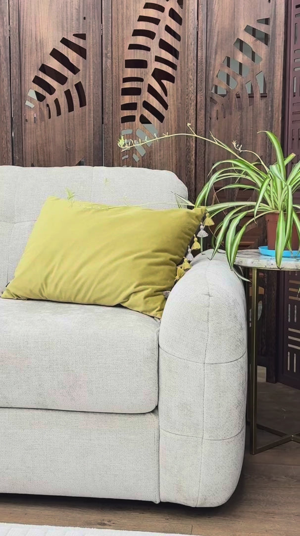Load video: Athens Grey Three Seater Pull Out Sofa Bed