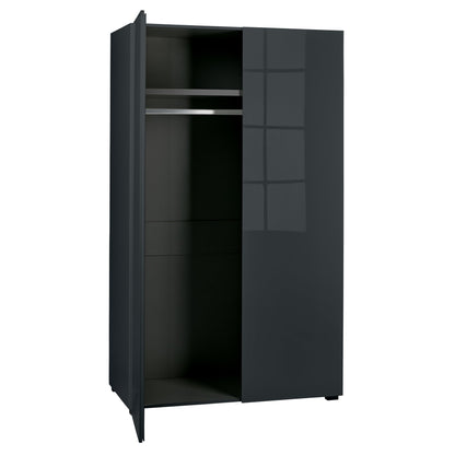 Puro Charcoal 2 Door Wardrobe - Furniturezone