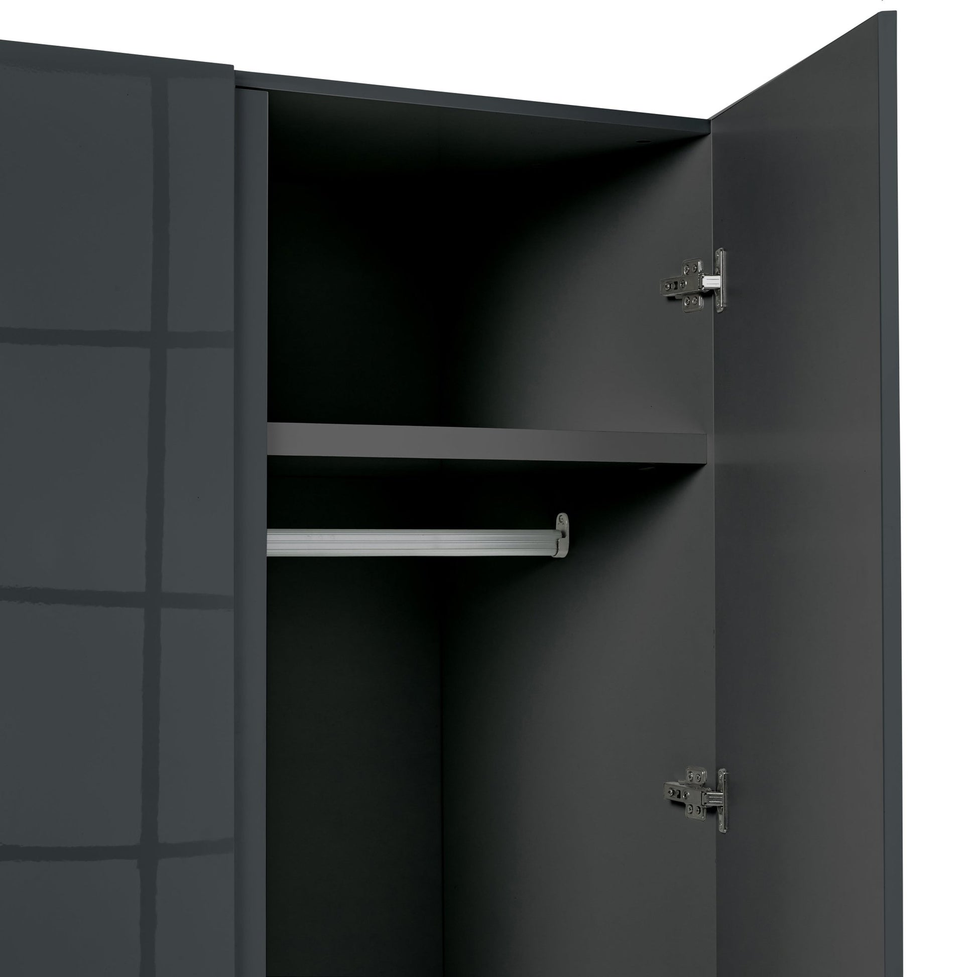 Puro Charcoal 2 Door Wardrobe - Furniturezone