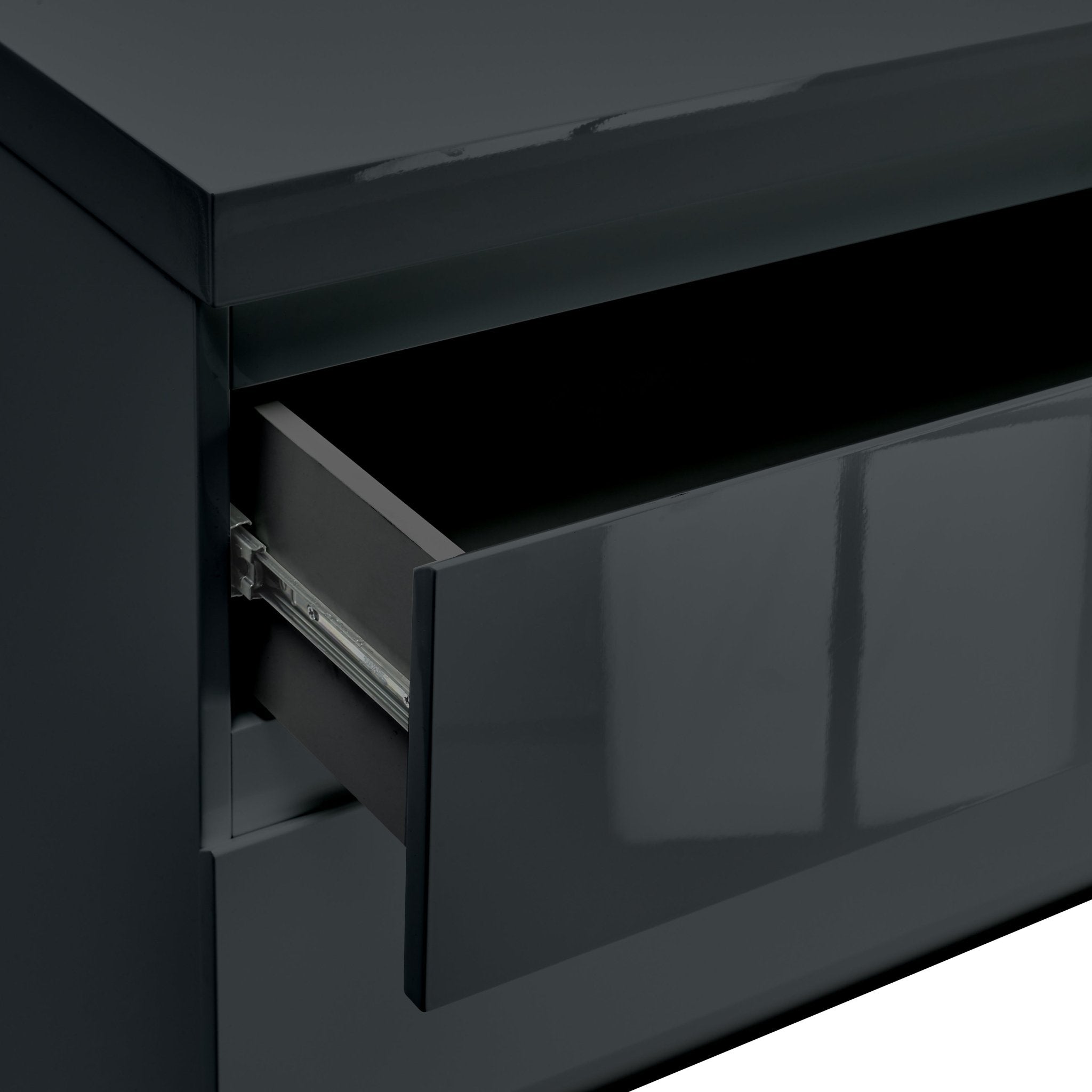 Puro Charcoal Bedside - Furniturezone