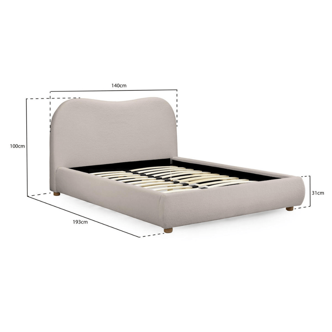 Santino Boucle Bed Frame - Furniturezone