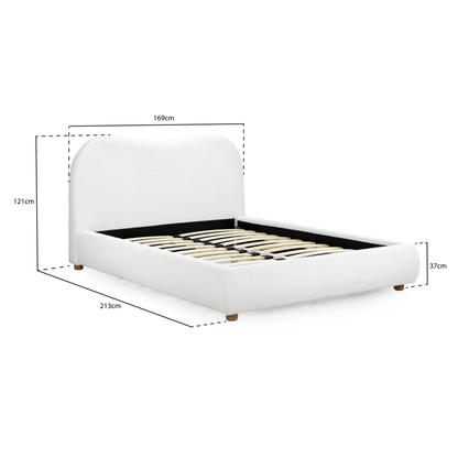 Santino Boucle Bed Frame - Furniturezone