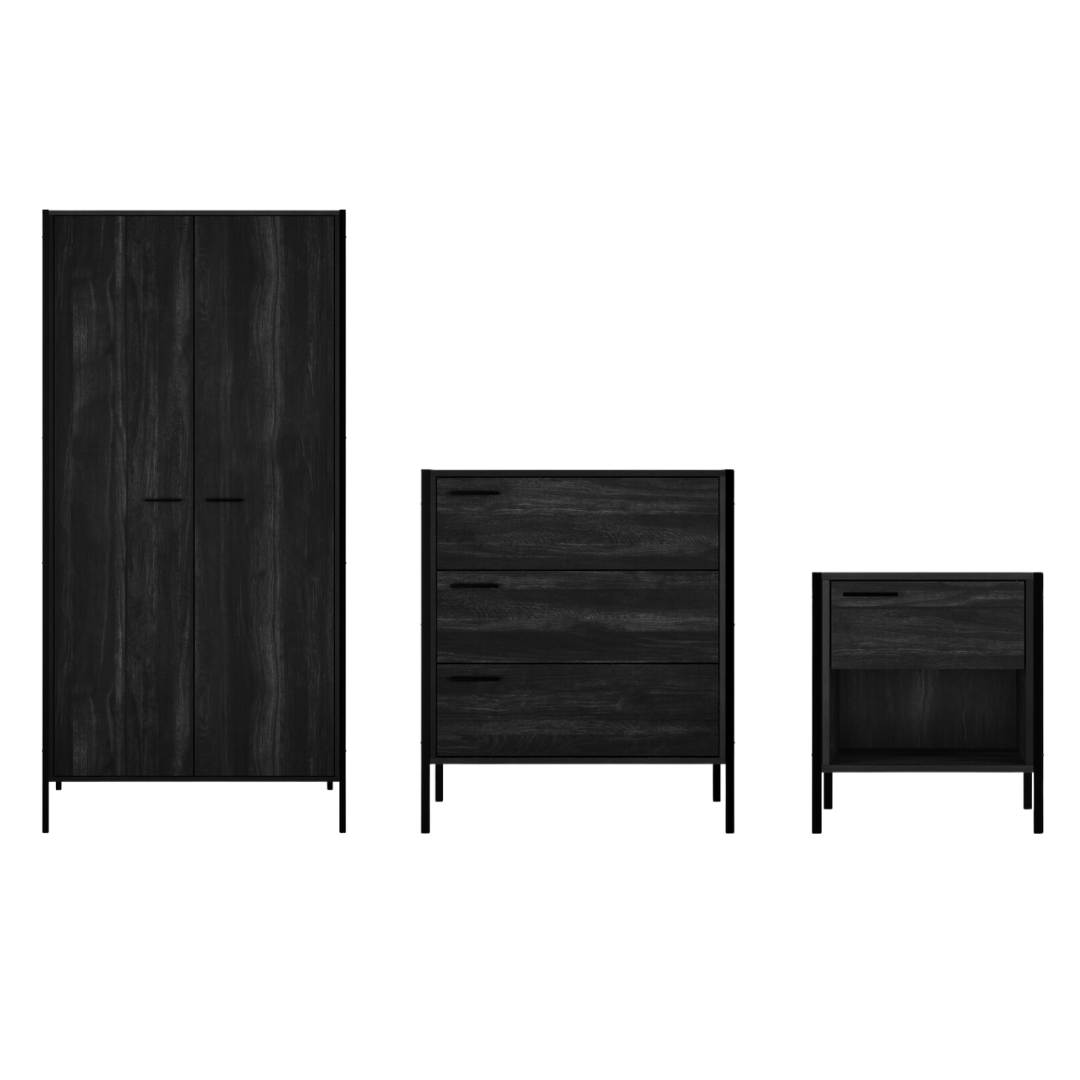 Scarpino Bedroom Set - Black - Furniturezone