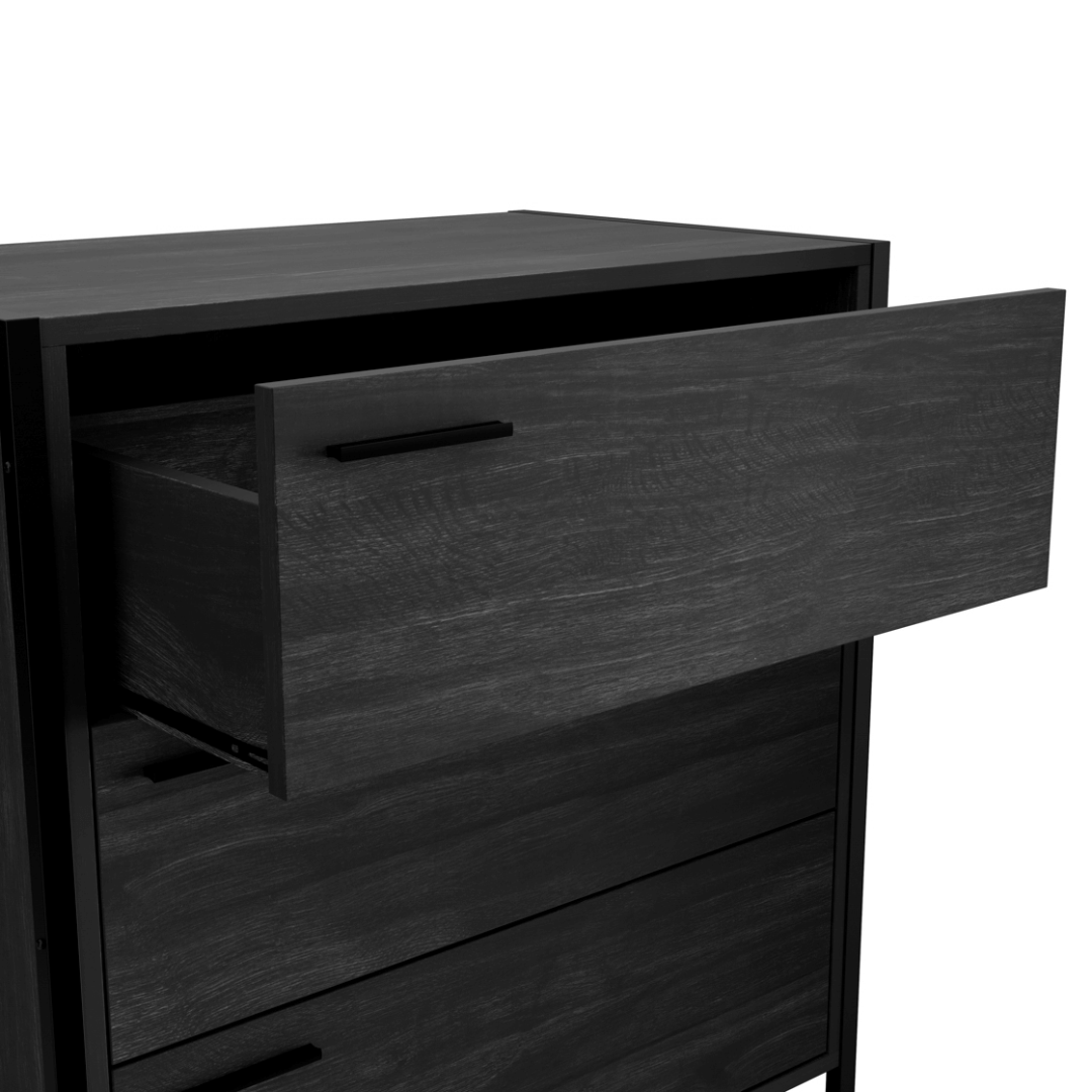 Scarpino Bedroom Set - Black - Furniturezone
