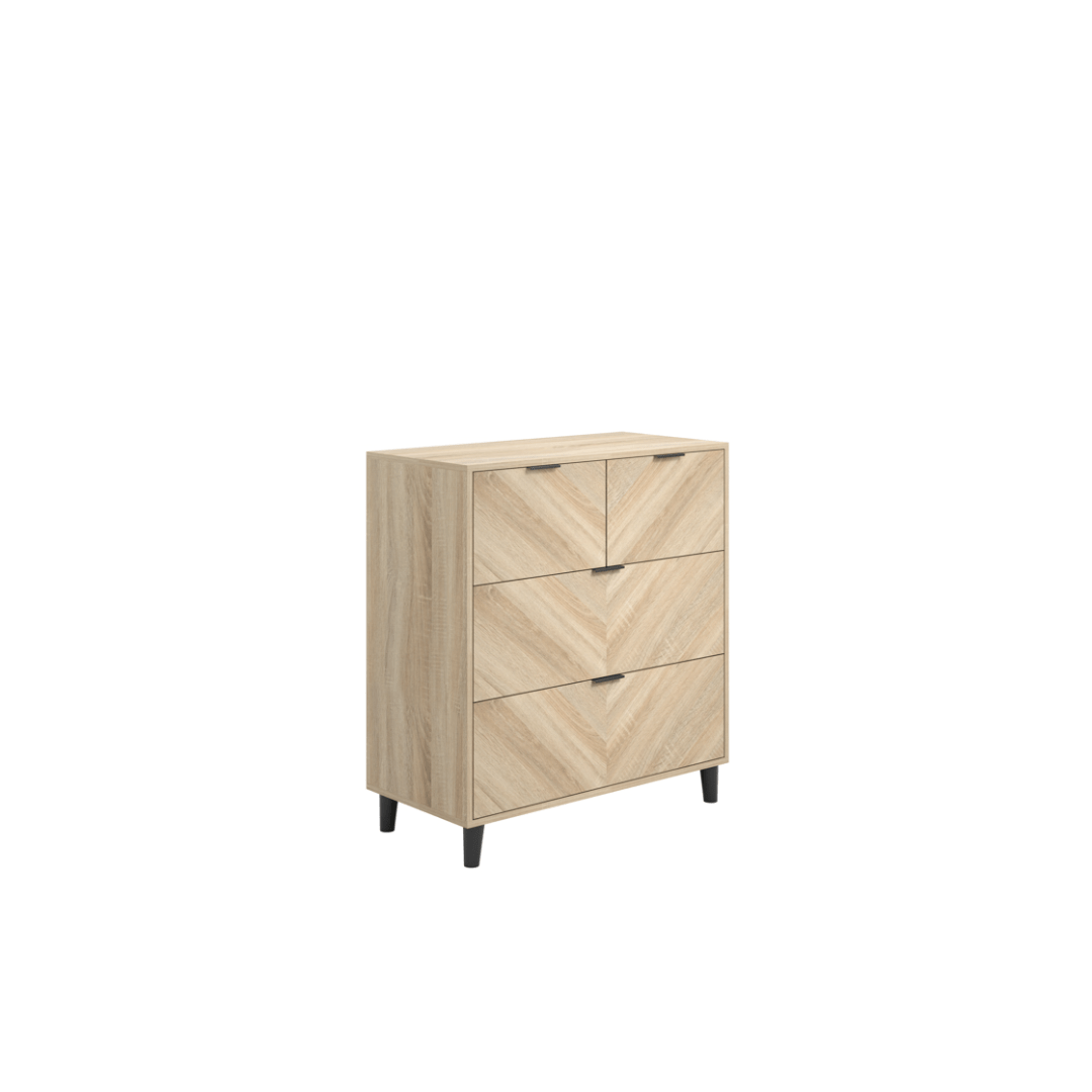 Serrato Bedroom Set - Oak - Furniturezone