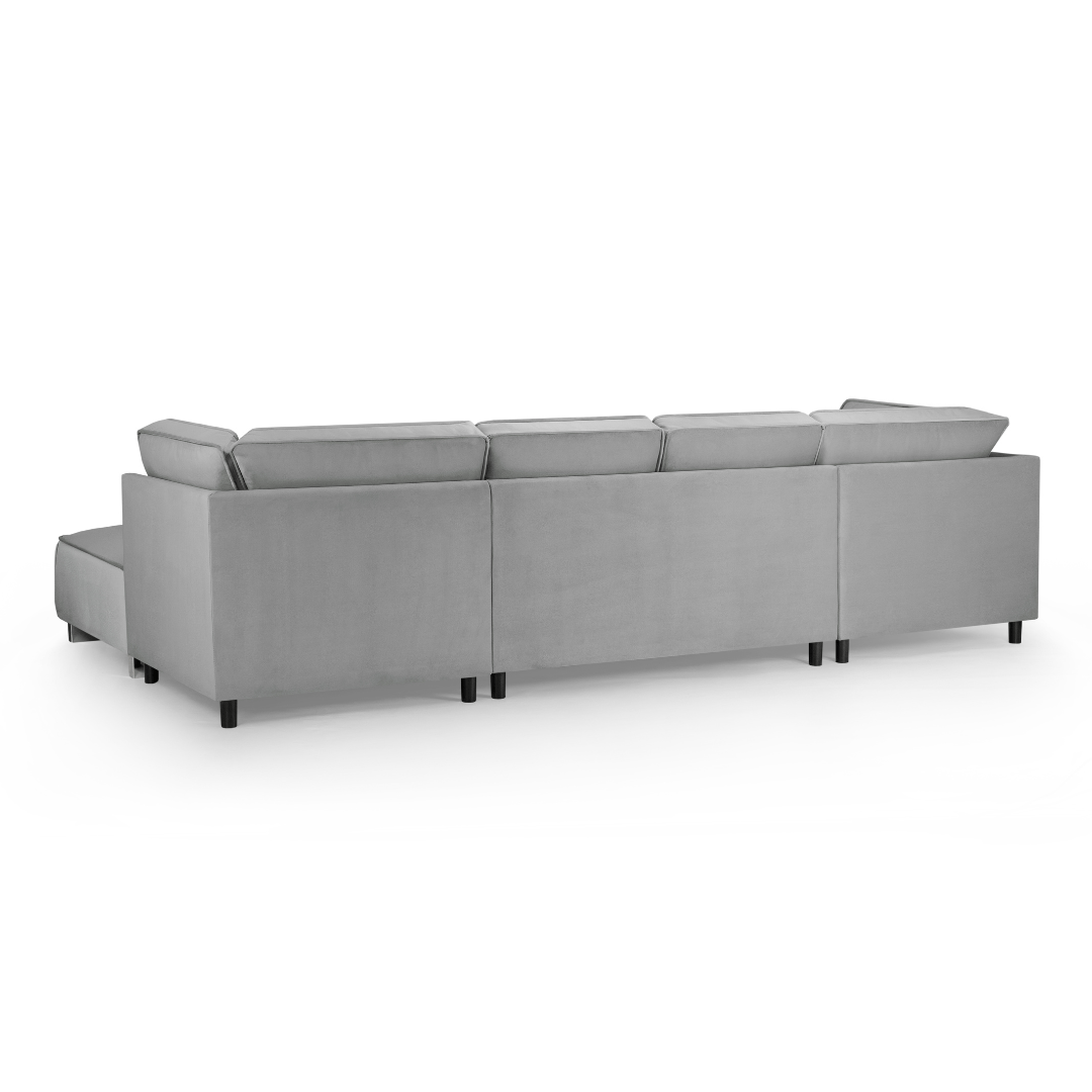 Sloane Large U Shape Grey Fabric Sofa - Furniturezone