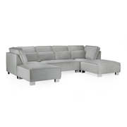 Sloane Large U Shape Grey Fabric Sofa - Furniturezone