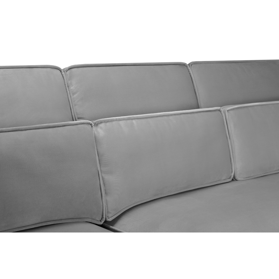 Sloane Large U Shape Grey Fabric Sofa - Furniturezone