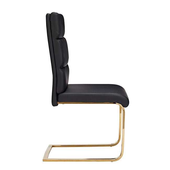 Spence Black Dining Chair (Pack of 2) - Furniturezone